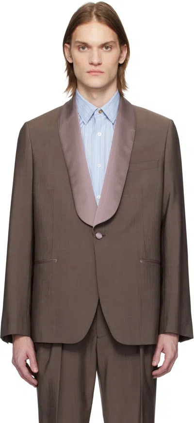 Paul Smith Purple Wool-mohair Evening Blazer In 59b Purple