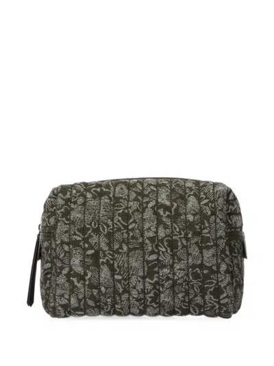 Paul Smith Quilted Floral-print Make Up Bag In Gray