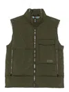 Paul Smith Quilted Zip-front Gilet In Green