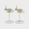 Paul Smith 'rabbit' Cufflinks White