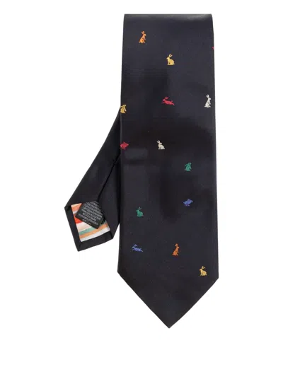 Paul Smith Rabbit Tie In Black