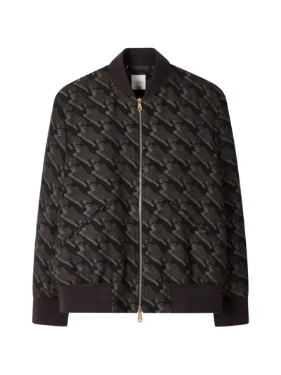Paul Smith Rabbit-patterned Zip Bomber Jacket In Brown