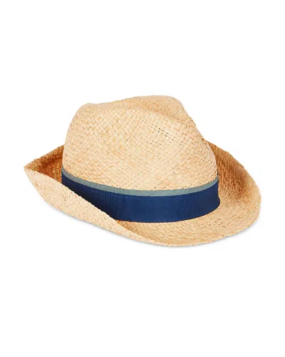 Paul Smith Raffia Trilby Hat In Brown