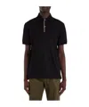 Paul Smith Rainbow-stripe Cotton Polo Shirt In Black