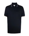 Paul Smith Zip Polo For Men In Black