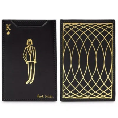 Pre-owned Paul Smith ⚡rare⚡  Leather King 'k' No. 9 Card Holder Wallet W/tags ? In Black