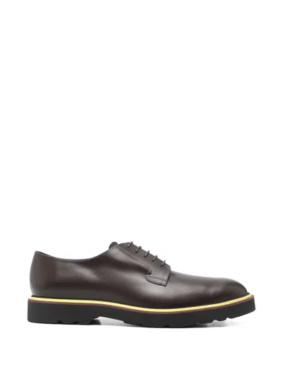 Paul Smith Ras Lace-up Leather Derby Shoes In Brown