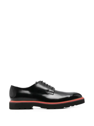 Paul Smith Mens Derby Shoes Round Toe Glossy Sole In Black