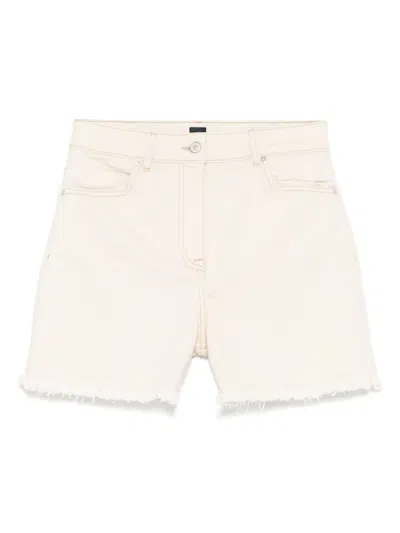 Paul Smith Raw-cut Hem Denim Shorts In Pink