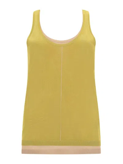 Paul Smith Rayon Tank Top In Green