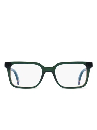 Paul Smith Rectangle-frame Glasses In Green