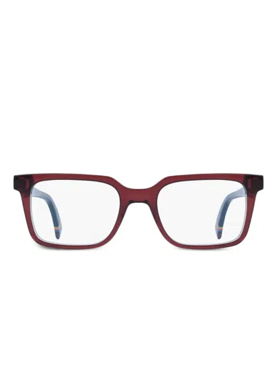 Paul Smith Rectangle-frame Glasses In Red
