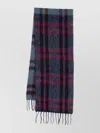 Paul Smith Rectangular Check Pattern Scarf With Fringed Edges In Brown