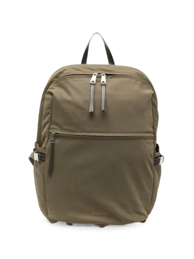 Paul Smith Recycled Nylon Backpack In Brown