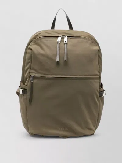 Paul Smith Recycled Nylon Backpack Water Resistant Design In Green