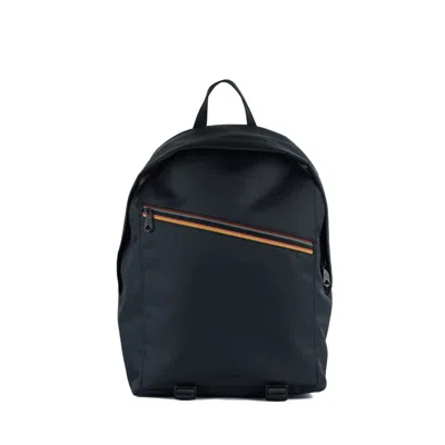PAUL SMITH PAUL SMITH RECYCLED POLYESTER BACKPACK 'ARTIST STRIPE' NAVY BLUE