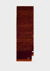 Paul Smith Red And Orange Twisted Yarn Block Stripe Scarf In Red