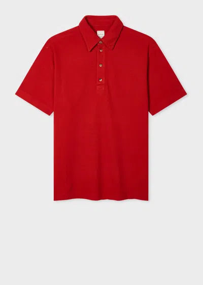 Paul Smith Red Cotton-linen Polo Shirt Orange