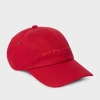 Paul Smith Red Cotton-twill Quote Cap In Red