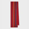 Paul Smith Red Merino Wool Stripe Scarf In Red