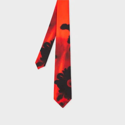 Paul Smith Red Silk 'field Flowers' Tie
