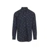 Paul Smith Regular Fit Blue Cotton Shirt In Blue