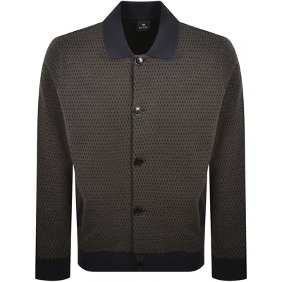 Paul Smith Regular Fit Cardigan Navy In Black