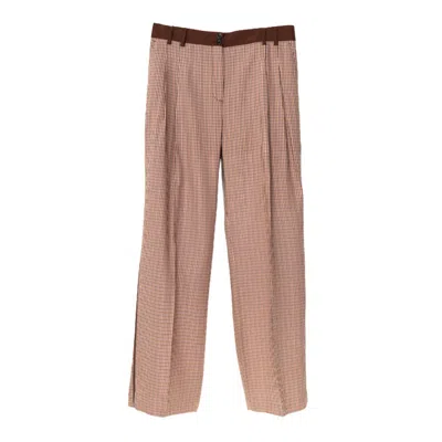 PAUL SMITH PAUL SMITH REGULAR FIT CHECK PATTERN PANTS WITH CONTRASTING WAISTBAND