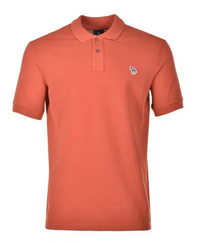 Paul Smith Regular Fit Short Sleeve Zebra Polo Shirt Dark Rust