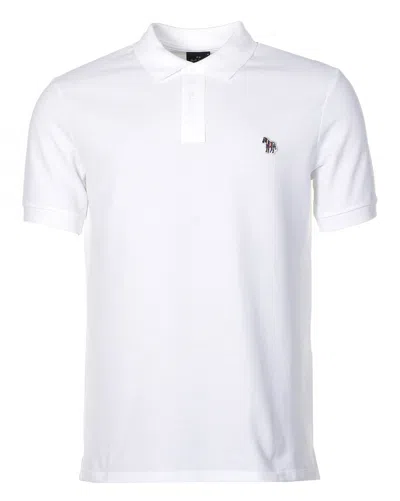 Paul Smith Regular Fit Short Sleeve Zebra Polo Shirt White