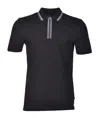 Paul Smith Regular Fit Short Sleeve Zip Polo Shirt Black In Black