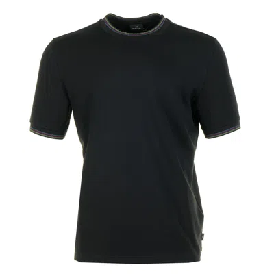 Paul Smith Regular Fit Sport Stripe Short Sleeve T Shirt Black