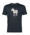 Paul Smith Regular Fit Zebra Large T Shirt 49 Very Dark Navy In Blue