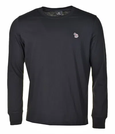 Paul Smith Regular Fit Zebra Long Sleeve T-shirt Black