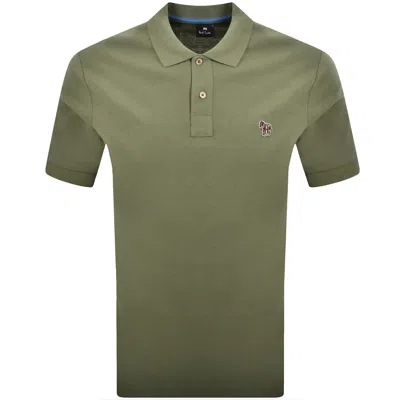 Paul Smith Regular Fit Zebra Polo Green