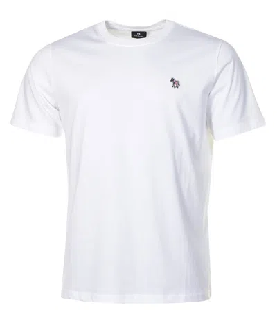 Paul Smith Regular Fit Zebra T Shirt White In Black