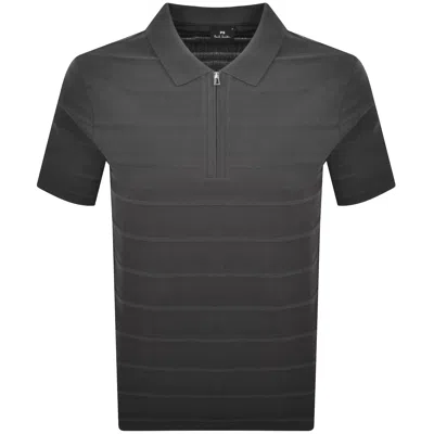 Paul Smith Regular Fit Zip Polo Grey
