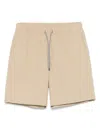 Paul Smith Relaxed-fit Beige Shorts With Drawstring Fastening In Brown