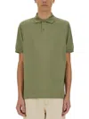 Shop Paul Smith Relaxed-fit Green Cotton Polo With Traditional Collar