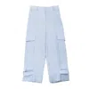 Paul Smith Relaxed-fit Wide Leg Linen Cargo Trousers In Blue