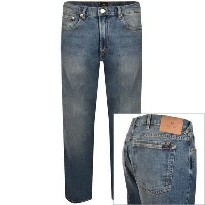 Paul Smith Relaxed Tapered Jeans Mid Blue