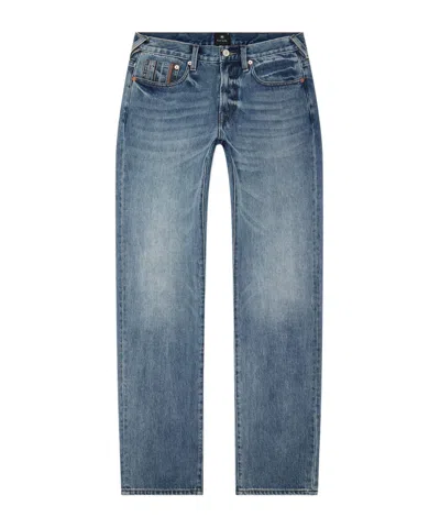 Paul Smith Relaxed Tapered-fit Vintage-wash Jeans In Blue