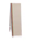 Paul Smith Reversible Cashmere Scarf With Multicolored Stripe Detail In Gray