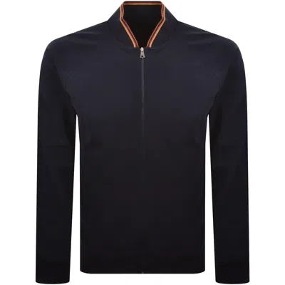 Paul Smith Rib Artist Bomber Jacket Navy In Blue