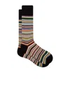Paul Smith Signature Stripe Socks In Black