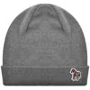 Paul Smith Rib Zebra Lambswool Beanie Hat Grey In Gray