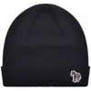 Paul Smith Rib Zebra Lambswool Beanie Hat Navy In Black