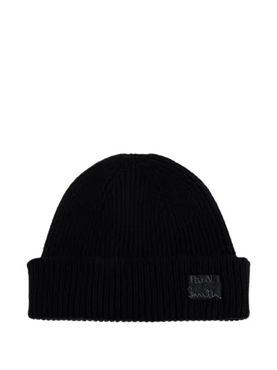Paul Smith Ribbed Beanie In Black