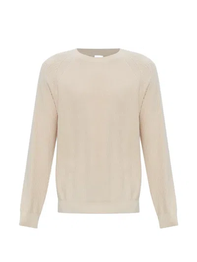 Paul Smith Ribbed Crew-neck Knit Sweater In Neutral