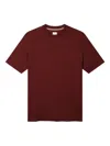 Paul Smith Burgundy Integrated Rib Cotton T-shirt Red In Red